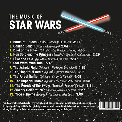 CD The Music of Star Wars_back