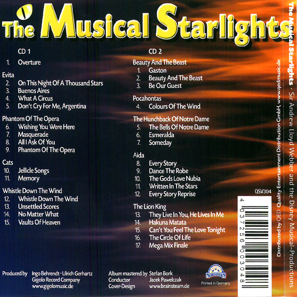 The Musical Starlights 2 CD's_back